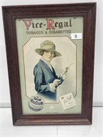Original Framed Wills Vice Regal Counter Display
