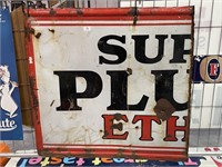 Super Plume Ethyl Half Enamel Sign 920 x 900