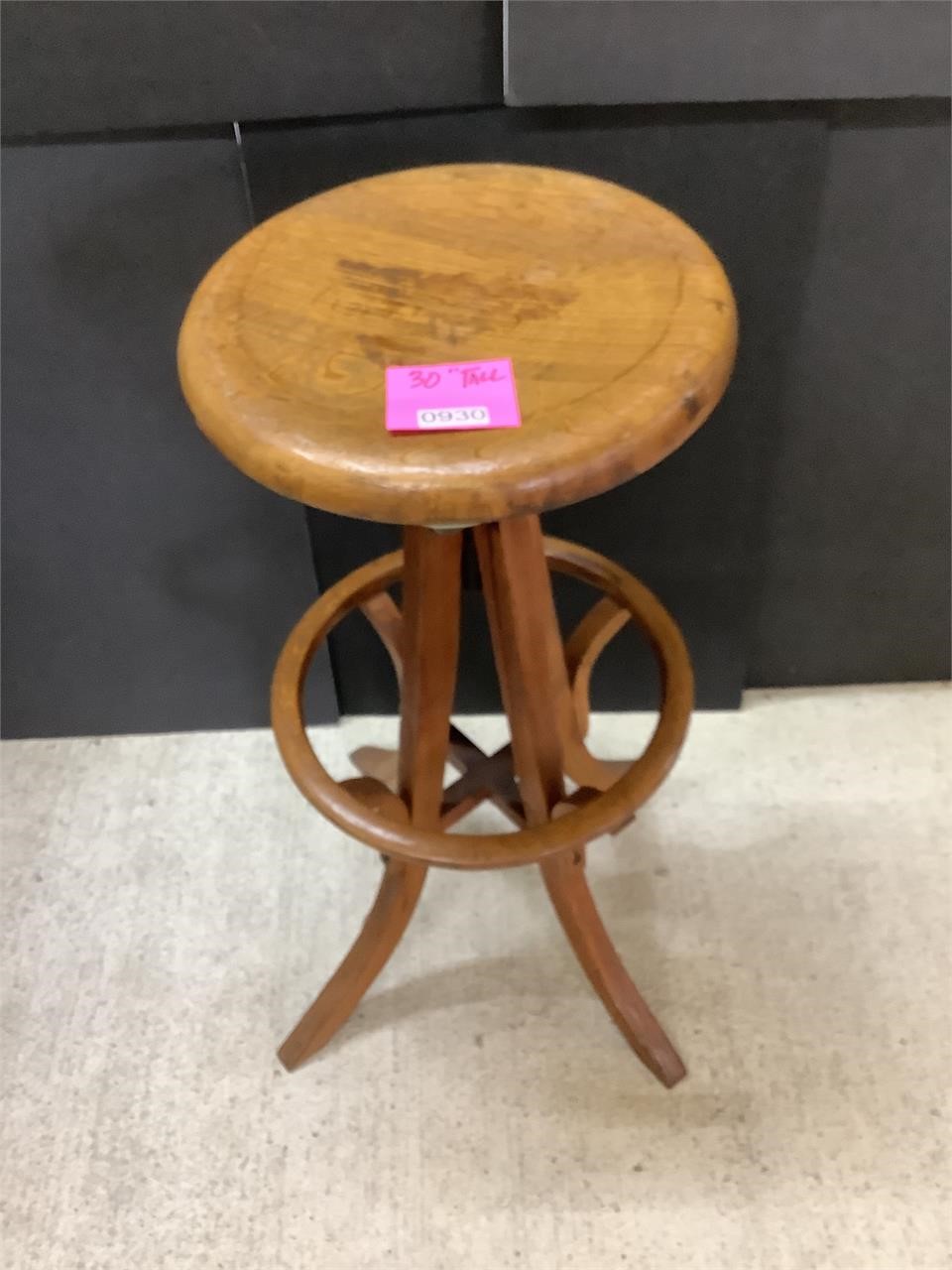 Oak Adjustable Stool