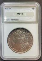 1900-O Slab Morgan Silver Dollar NGS MS65