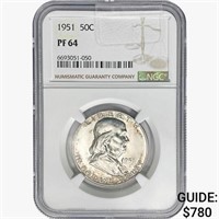 1951 Franklin Half Dollar NGC PF64