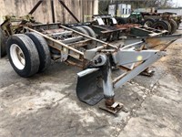 1 MISC AXLE AND FRAME W/ TIRES, 1 ADJUSTABLE LANDI