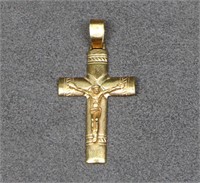 14K Yellow Gold Cross Pendant