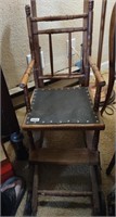 Antique Child's Convertible High Chair Stroller