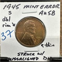 1945-S WHEAT PENNY CENT MINT ERROR