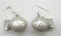 Vintage Fish Bell Earrings