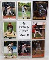 8 Derek Jeter Cards Rookies & Draft