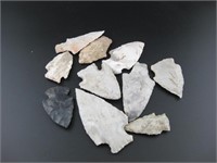 10 Authentic Native American Arrowhead Artifacts