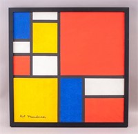 Dutch Oil on Canvas Signed Piet Mondrian