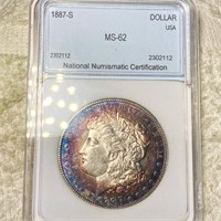 1887-S Morgan Silver Dollar NNC - MS62