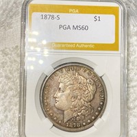 1878-S Morgan Silver Dollar PGA - MS60