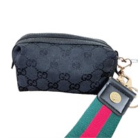 Gucci GG Cosmetics Pouch W/ added Wristlet strap