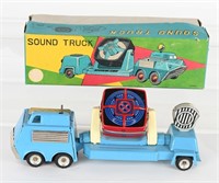 JAPAN TIN FRICTION SOUND TRUCK w/ BOX