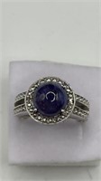 Cabachon Tanzanite Sterling Ring