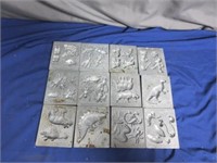 (12) 1990's Toymax Metal Molds Insects, Monsters,