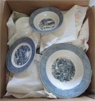 Currier and Ives dish set.