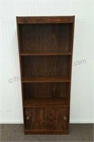 Dark Walnut Finished Book Shelf Unit w/ Cabinet #2