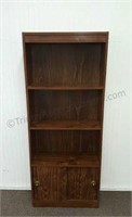 Dark Walnut Finished Book Shelf Unit w/ Cabinet #3