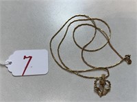 14k Necklace and Pendant
