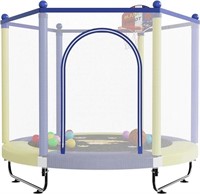 60" Trampoline For Kids Age 1-8, Safety Enclosure