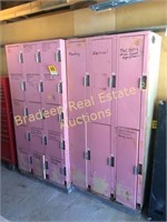 2 PINK LOCKER CABINETS AND CONTENTS