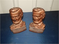 Pair of Cast Iron Abraham Lincoln Bookends