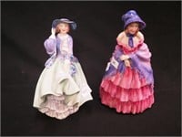 Two Royal Doulton figurines: Victorian Lady