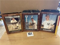 LOT OF 3 - 11"X13" MICKEY MANTLE COLLECTOR PLAQUES