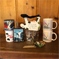 Lot of Cow Themed Items