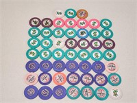 52 Roulette Casino Chips