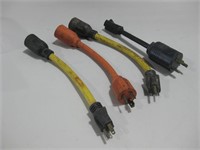 Four Converter Electrical Adapters Longest 13"