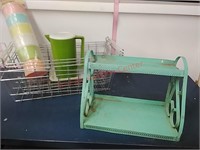 Wire basket kitchen racks, metal shelf &