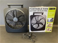 O2 Cool 10in Portable Fan Battery or Electric