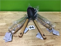 Wooden Handle Cooking Spoons lot of 6