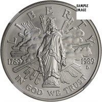 Congressional Silver Dollar 1989-D UNC