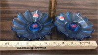 Fostoria blue candle holders