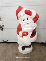 Vintage Outdoor Plastic Santa-Needs Wiring 44"H