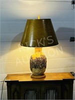 cork base & bark design table lamp