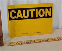 Aluminum caution sign