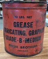 VTG MAGIE BROS 10 LBS GREASE CAN