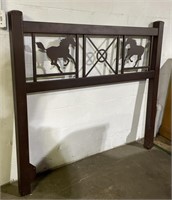 (SM) Metal Full Size Horse Headboard Frame