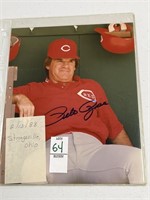 PETE ROSE AUTOGRAPHED 8 X 10 SIGNED 1988 IN