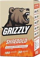GRIZZLY SHREDDED, Thermogenic Fat Burner, Energy,