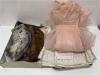 Vintage Prom Dress & Fur Stoles