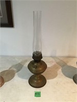 vintage kerosene tall chimney lamp