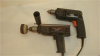 Two Black and Decker Hand Drills - work