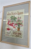 Jas Vicks Sons Seed Catalog Cover Framed