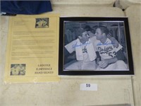 SANDY KOUFAX & DON DRYSDALE SIGNED PICTURE W/COA