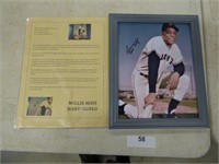 WILLIE MAYS SIGNED PICTURE W/COA