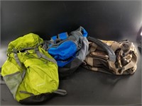 Range bags and a backpack